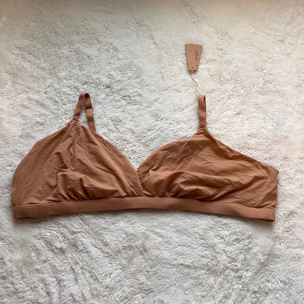 SKIMS Fits Everybody Triangle Bralette Ochre Brown BR-TRI-0235 Plus Size 4X NEW